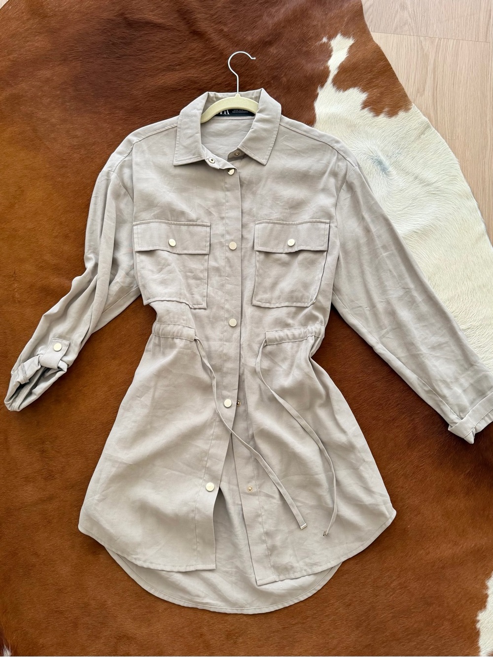 Zara beige utility overshirt size XS
